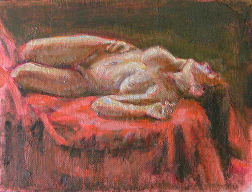 Nude on Red